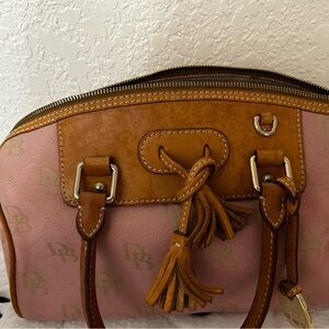 Dooney & Bourke Pink and Brown Satchel